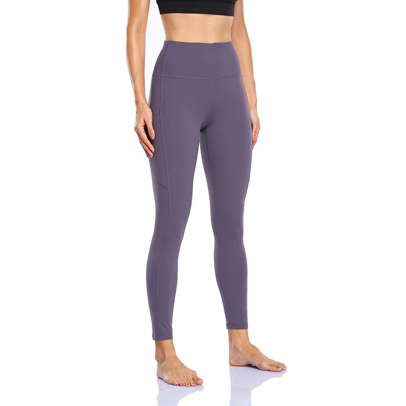 Hzori Women's High Waist Yoga Leggings with Pockets Tummy Control Squat Proof Pants Full Length Compression Leggings for Women